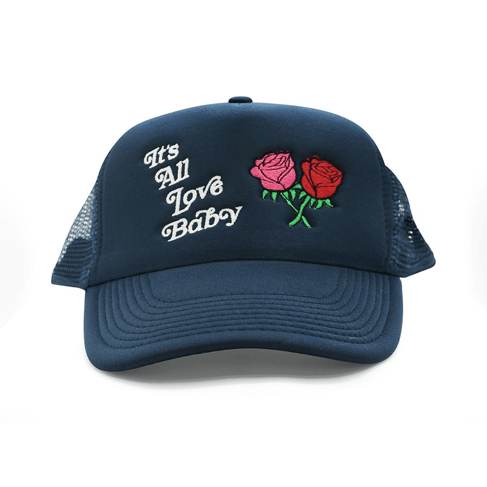 It's All Love Baby Trucker Hat Navy Stepdad Gifts For Father's Day - Lilybirchmarket