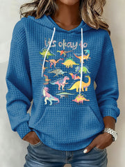 Its Okay To Be Different Dinosaur Hoodie Autism Awareness Month Acceptance Best Gift For Supporters - Lilybirchmarket