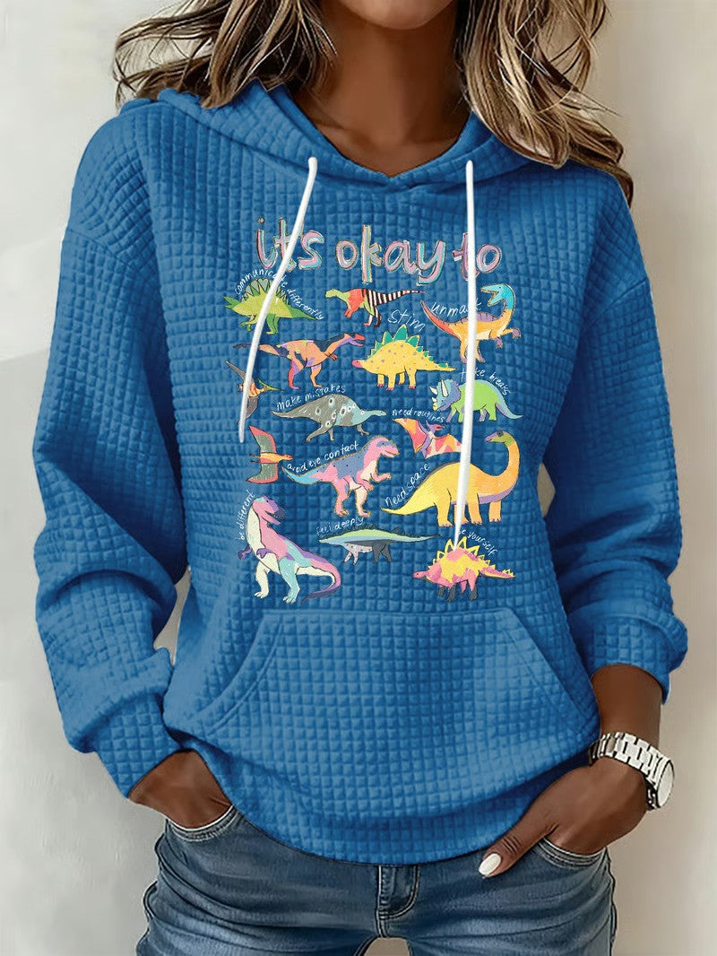 Its Okay To Be Different Dinosaur Hoodie Autism Awareness Month Acceptance Best Gift For Supporters - Lilybirchmarket