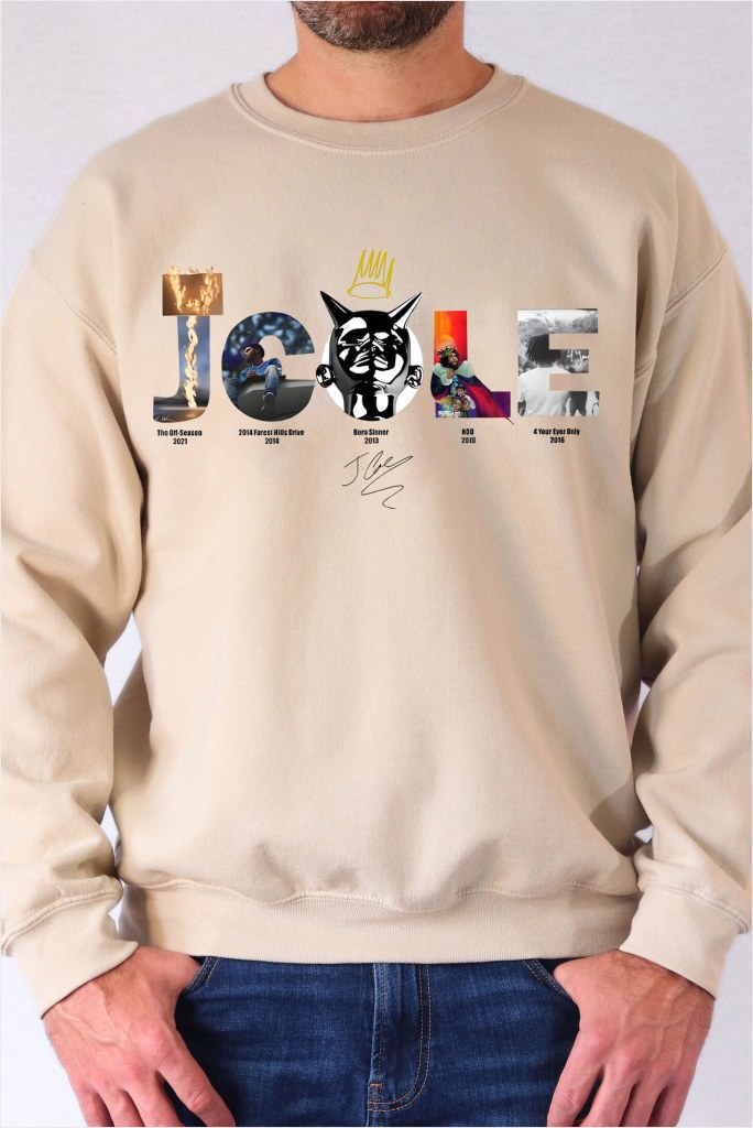 J Cole Best Albums With Signature Men Sweatshirt Gifts For Him Merch Clothing - Lilybirchmarket