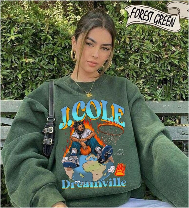 J Cole Dreamville Vintage Sweatshirt, J Cole T-Shirt Gifts For Him Merch Apparel - Lilybirchmarket