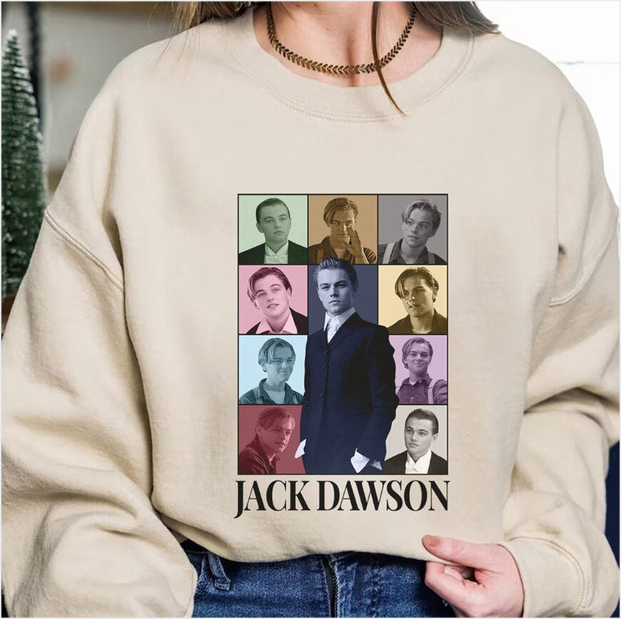 Jack Dawson Sweatshirt, Jack Dawson Titanic Sweatshirt Gifts For Besties Merch Clothing - Lilybirchmarket