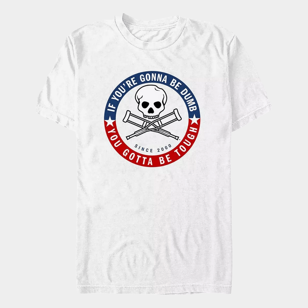 Jackass Merch If You're Gonna Be Dumb You Gotta Be Tough Logo T-Shirt Gifts For Friends - Lily Birch Market