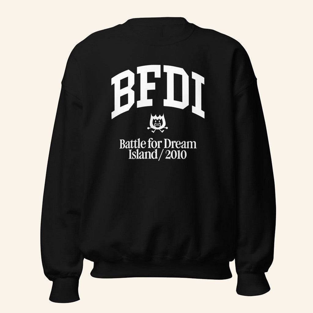 Jacknjellify BFDI Merch Battle For Dream Island 2010 Black Sweatshirt Gifts For Dudes - Lilybirchmarket