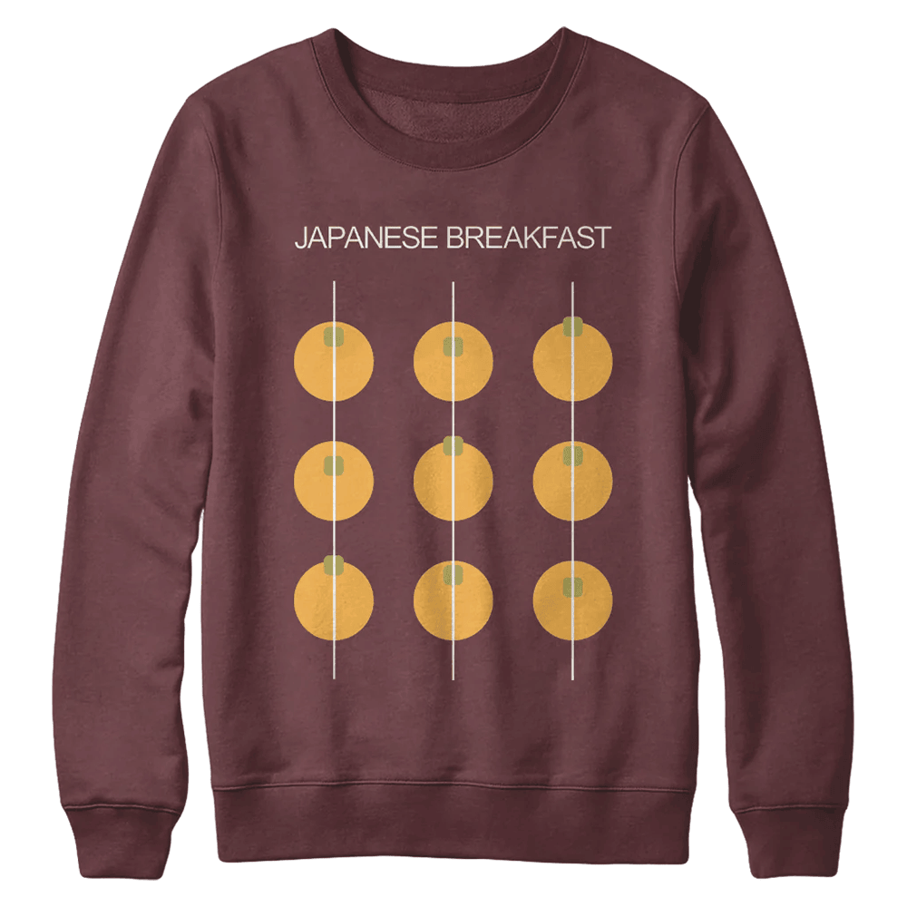 Japanese Breakfast Merch JB Persimmon Maroon Sweatshirt Last Minute Father'sDay Gifts - Lilybirchmarket