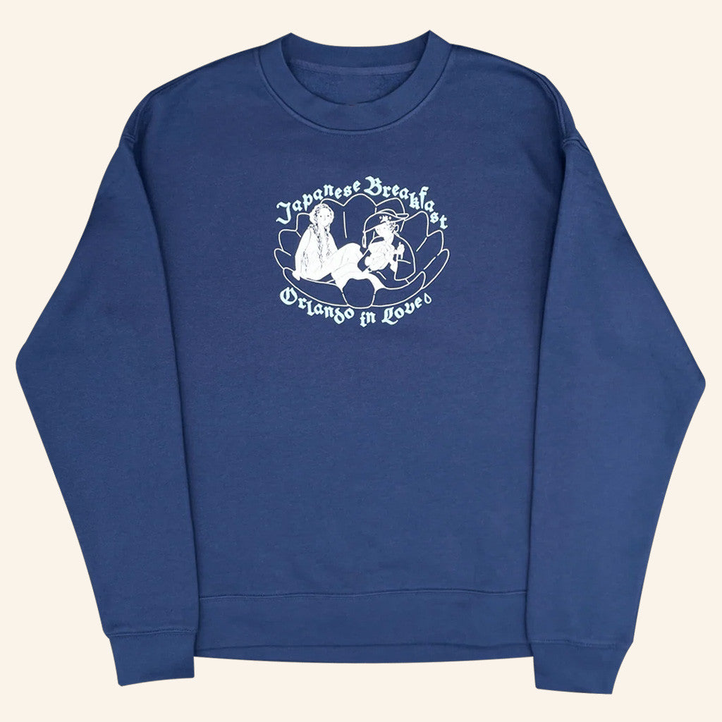 Japanese Breakfast Merch Orlando In Love Cobalt Sweatshirt Best Gifts For Boyfriend - Lilybirchmarket