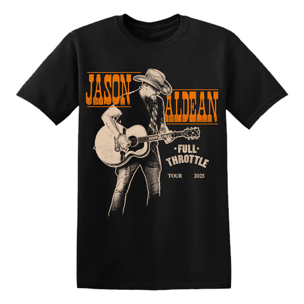 Jason Aldean Merch Tour 2025 Full Throttle Tour Guitar T-Shirt Gifts For Music Lovers - Lily Birch Market