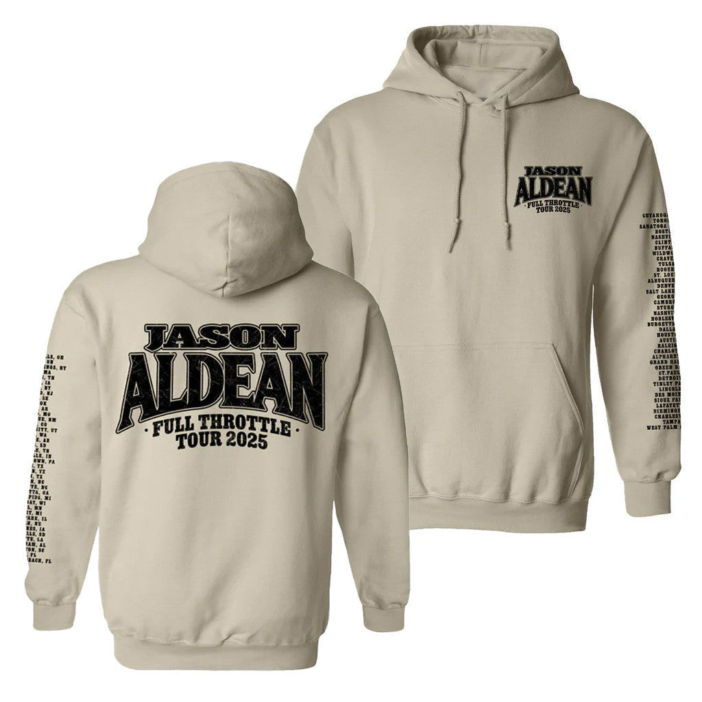 Jason Aldean Merch Tour 2025 Full Throttle Tour Hoodie Gifts For Music Lovers - Lilybirchmarket