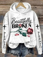 Jelly Roll Beautifully Broken Hoodie Roses Jelly Roll Merch Best Gifts For Music Lovers - Lilybirchmarket