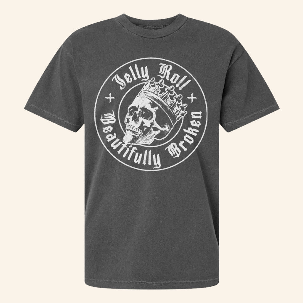Jelly Roll Merch Faded Skull T-Shirt Best Gifts For Hip Hop Lovers - Lily Birch Market