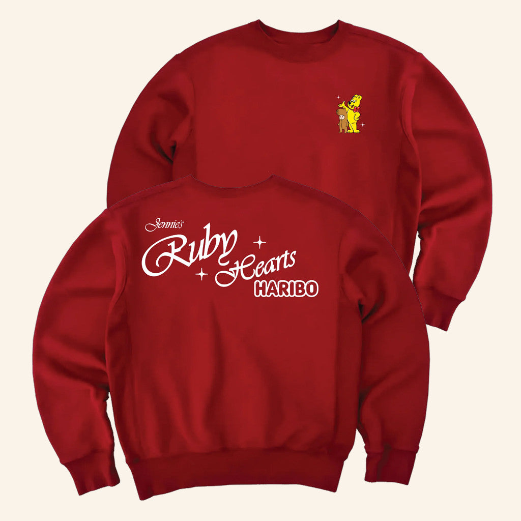 Jennie Merch Jennie X Haribo Crewneck Sweatshirt Christmas Gifts For Son - Lilybirchmarket