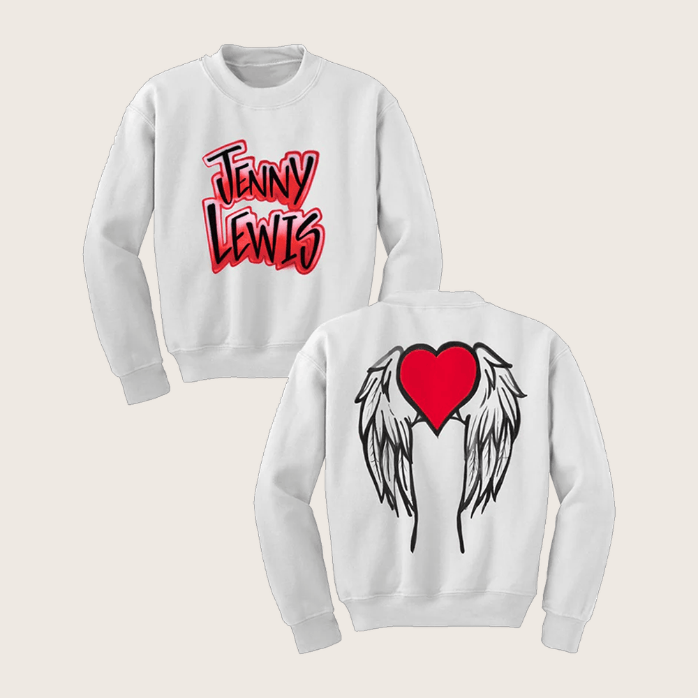 Jenny Lewis Merch Wings Heart Sweatshirt Best Christmas Gifts For Wife - Lilybirchmarket