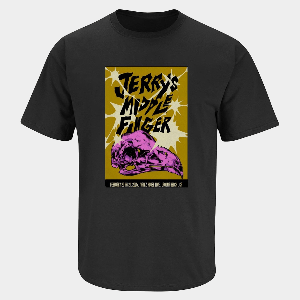Jerry's Middle Finger 2026 Laguna Beach CA T-Shirt Gifts Ideas For Band Lovers - Lily Birch Market
