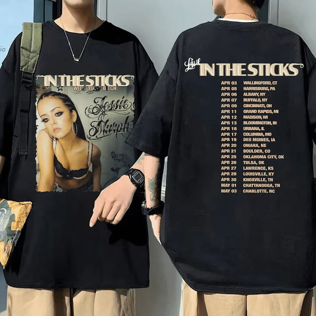 Jessie Murph Merch Live In The Sticks Tour T-Shirt Hysteria Tour Merch Gifts For Music Fans - Lily Birch Market