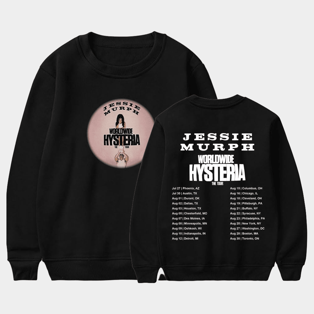 Jessie Murph Merch Worldwide Hysteria The Tour Sweatshirt Gift For Concert Lover - Lilybirchmarket