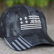 Jesus Embroidered Camo Hat Jesus Lovers Christian Hats For Men Patriotic Gifts - Lilybirchmarket