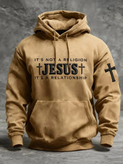Jesus It's Not A Religion It's A Relationship Hoodie Faith Based Apparel Christian Gift For Him - Lilybirchmarket