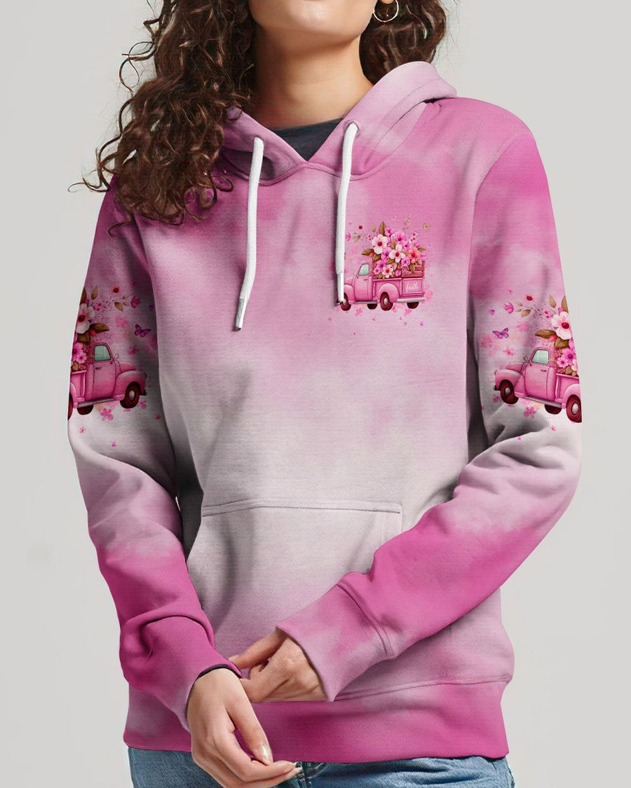 Jesus Take The Wheel Hoodie Women's Floral Truck Faith Based Clothing Christian Gifts - Lilybirchmarket