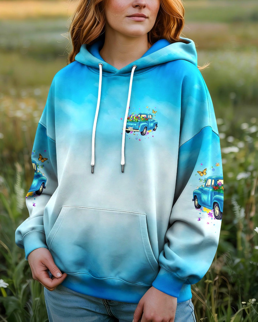 Jesus Take The Wheel Hoodie Women's Floral Truck Faith Based Clothing Easter Gifts Ideas - Lilybirchmarket