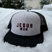 Jesus Won Trucker Hat Christian Hat Gifts For Jesus Lovers - Lilybirchmarket