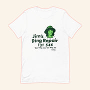 Jim's Ding Repair 1311 546 You Flog Em We Bog Em T-Shirt Gifts Ideas For Husband - Lily Birch Market