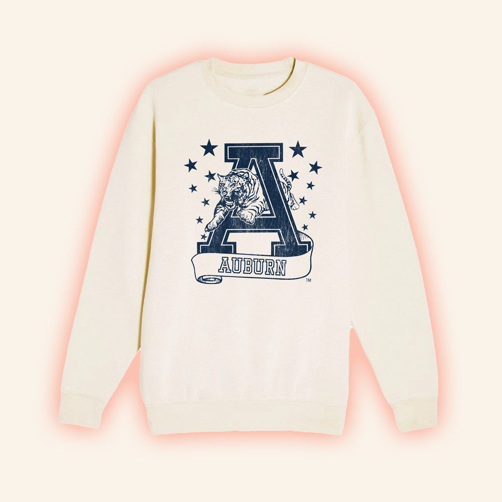 Jnj Apparel Merch 90S Auburn Stars Sweatshirt Gifts For Friends - Lilybirchmarket