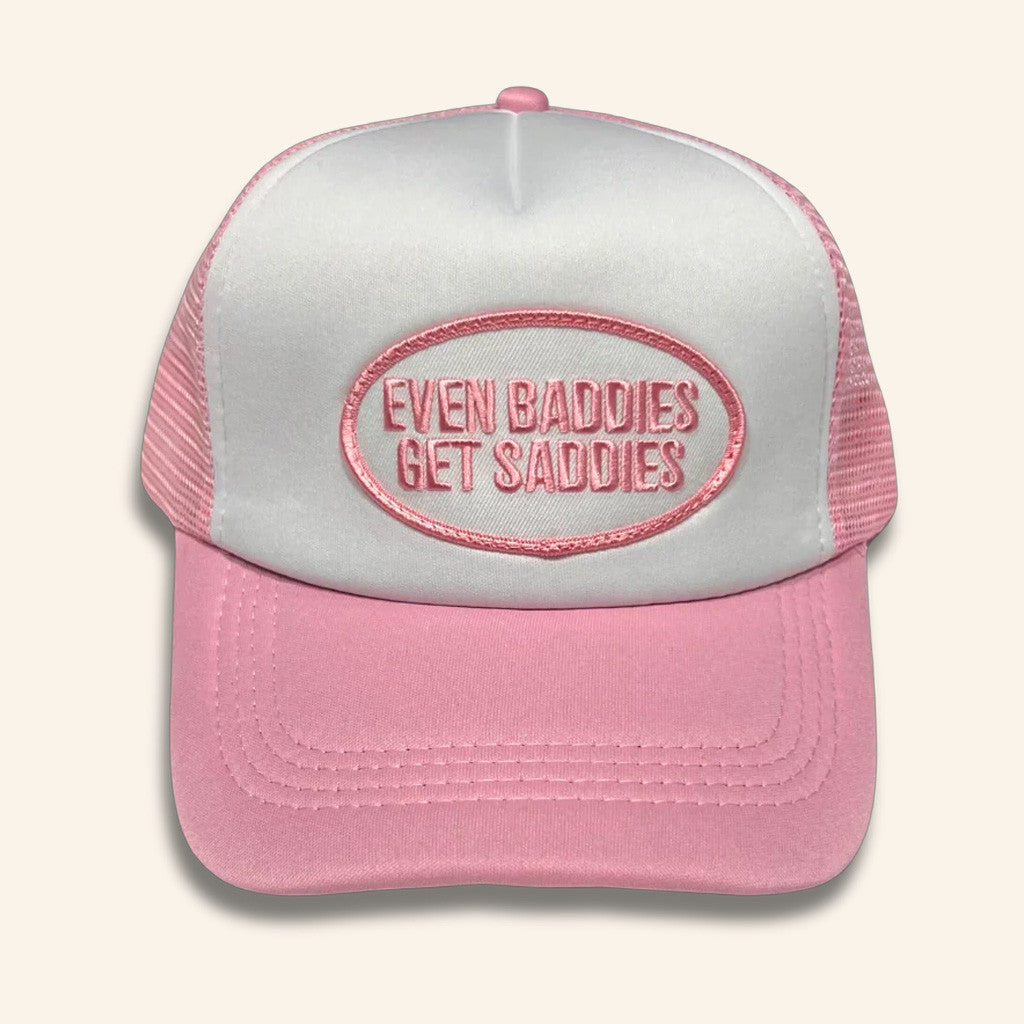 Joe Jonas Merch Even Baddie Gets Saddie Logo Trucker Hat Gifts For Music Lovers - Lilybirchmarket