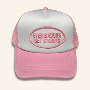 Joe Jonas Merch Even Baddie Gets Saddie Logo Trucker Hat Gifts For Music Lovers - Lilybirchmarket
