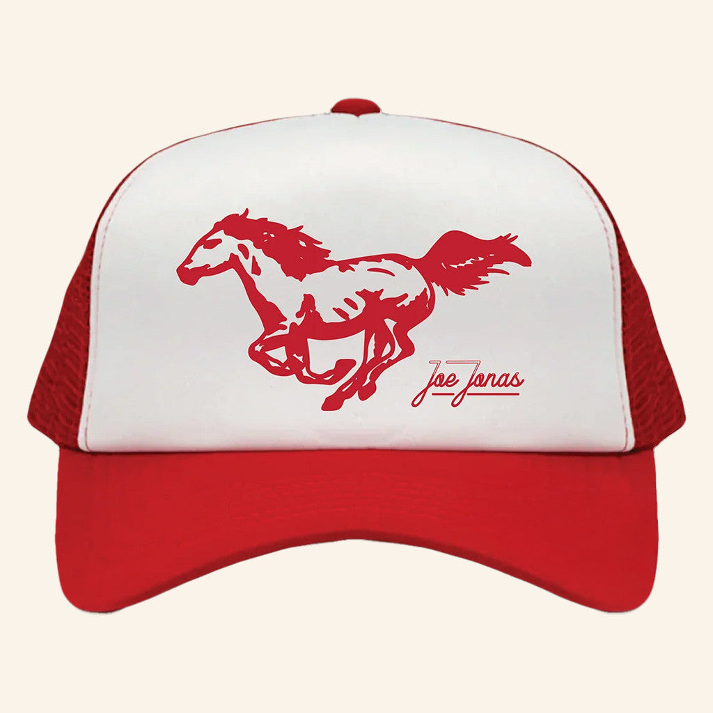 Joe Jonas Merch Mustang Trucker Hat Gifts Ideas For Music Lovers - Lilybirchmarket