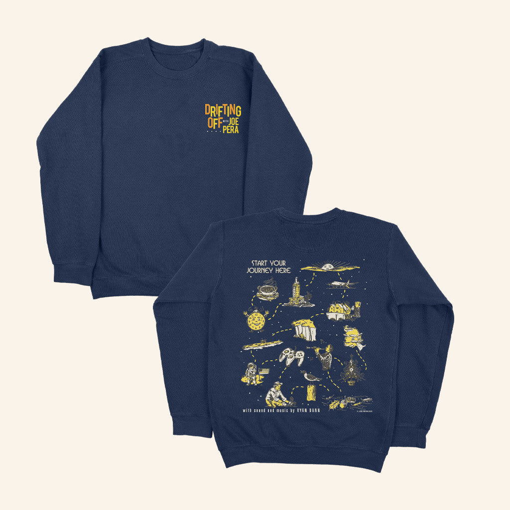 Joe Pera Merch Start Your Journey Here Crewneck Sweatshirt Gifts For Brother - Lilybirchmarket