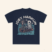 Joey Harkum One Foot In The Grave Coffin Skeleton T-Shirt Joey Harkum Merch Gifts For Fans - Lily Birch Market