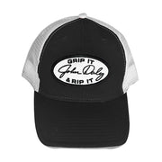 John Daly Merch Grip It N Rip It Trucker Hat Black Embroidered Golf Lovers Gifts For Husband - Lilybirchmarket