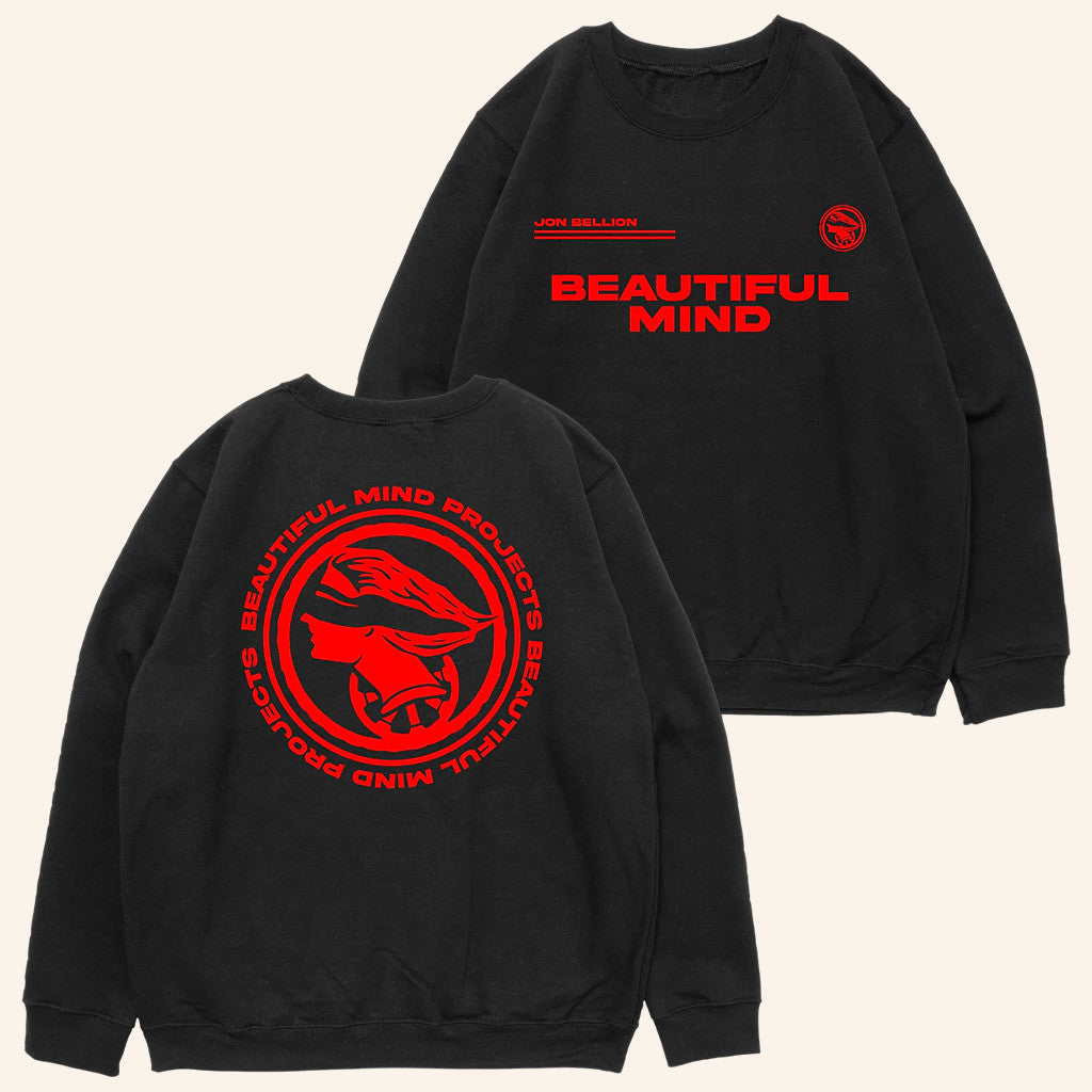 Jon Bellion Merch Beautiful Mind Crewneck Sweatshirt Gifts For Rapper Fans - Lilybirchmarket