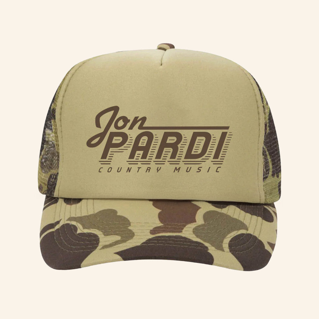 Jon Pardi Merch Jon Pardi Country Music Logo Camo Trucker Hat Gift For Dad - Lilybirchmarket