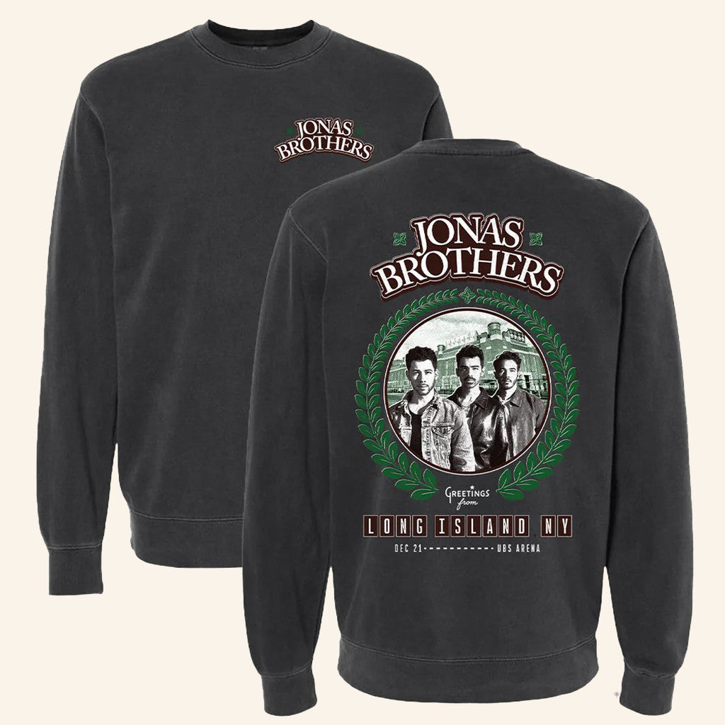 Jonas Brothers Merch Greetings From Your Hometown Elmont NY Sweatshirt Gifts For Music Fans - Lilybirchmarket