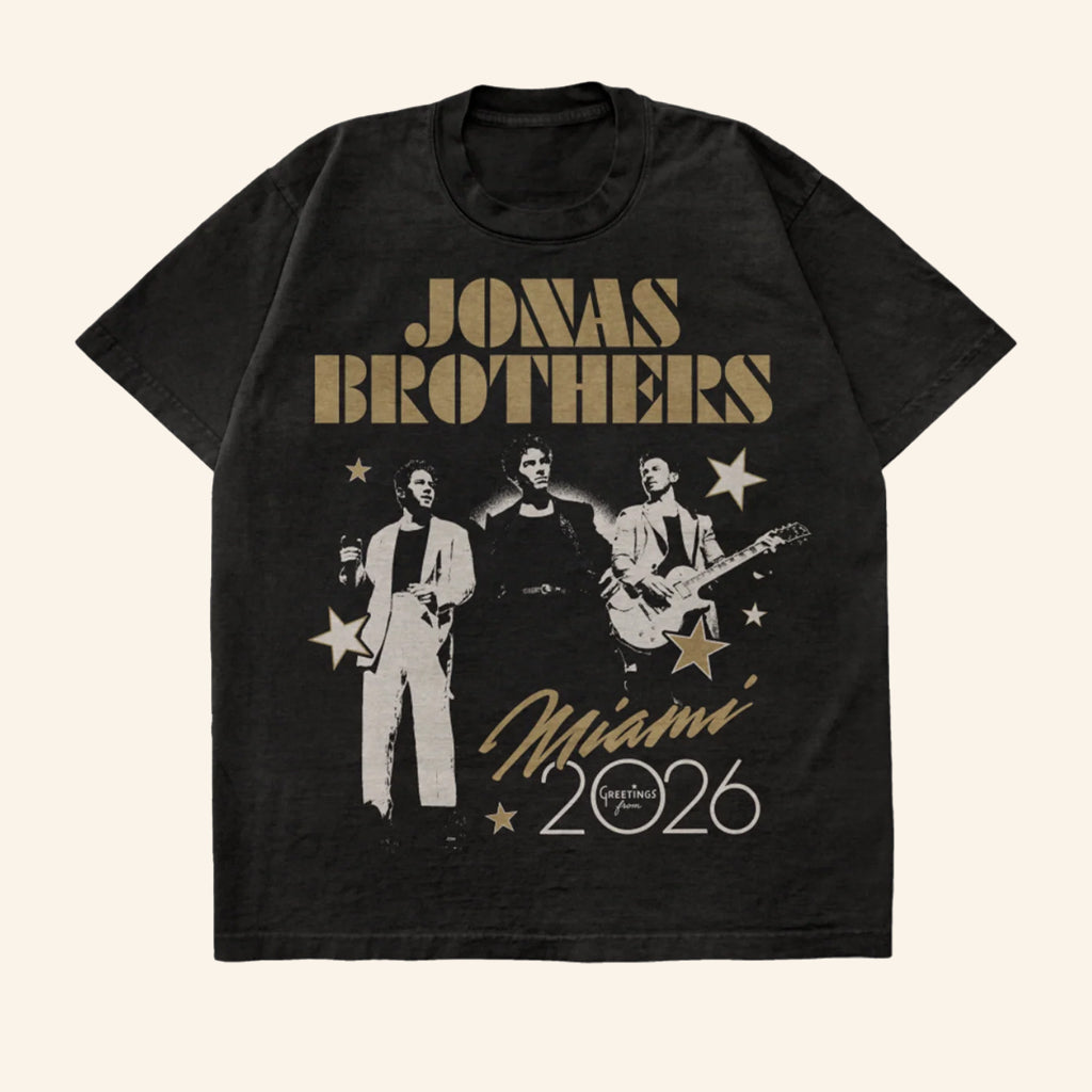 Jonas Brothers Merch Greetings From Your Hometown Miami FL T-Shirt Gifts For Music Fans - Lily Birch Market