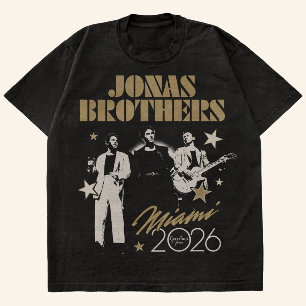 Jonas Brothers Merch Greetings From Your Hometown Miami FL T-Shirt Gifts For Pop Fans - Lily Birch Market