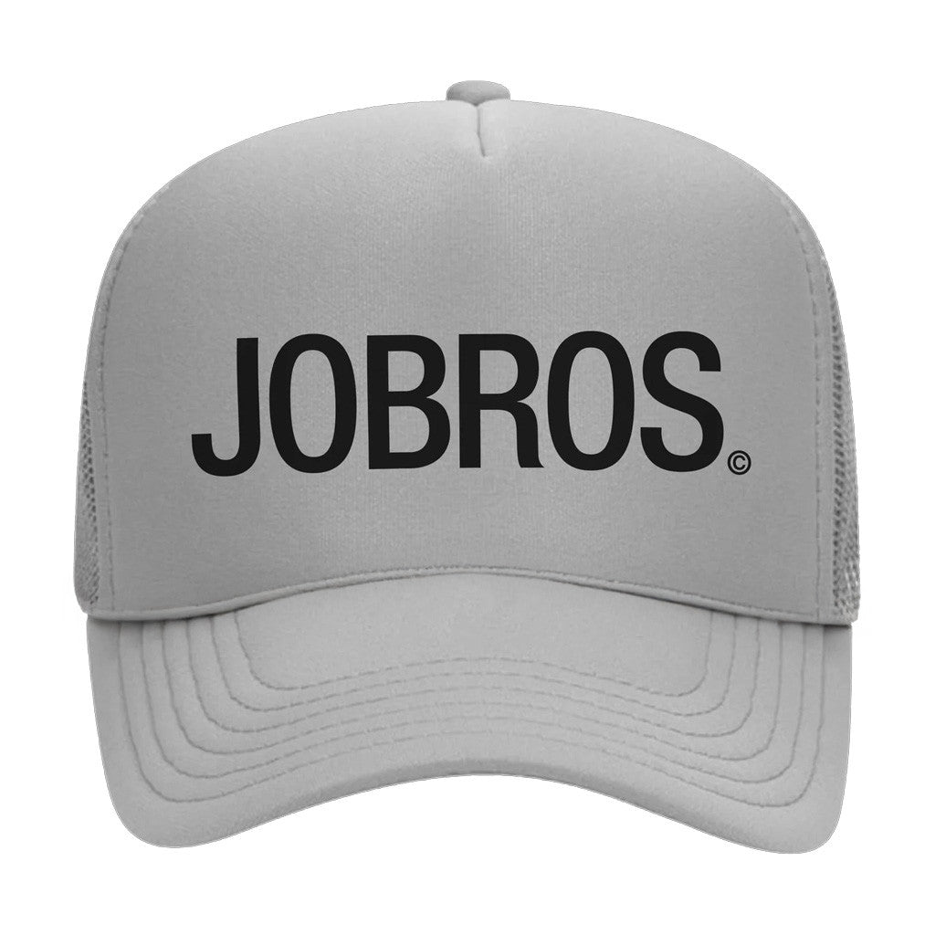 Jonas Brothers Merch JOBROS Grey Trucker Hat Gifts For Fans - Lilybirchmarket