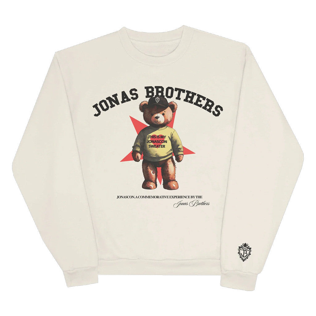 Jonas Brothers Merch Teddy Bear Crewneck Sweatshirt Pop Band Fans Gifts - Lilybirchmarket