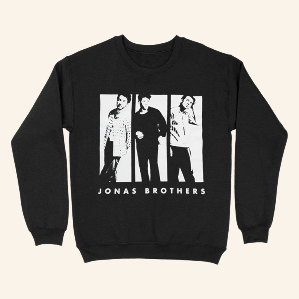 Jonas Brothers Tour Merch Black Crewneck Sweatshirt Gifts For Music Lovers - Lilybirchmarket