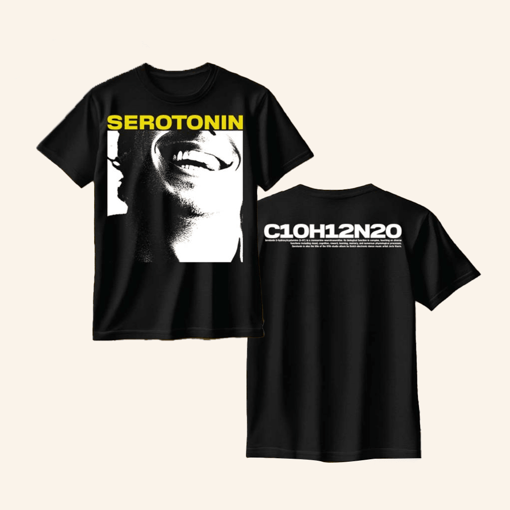 Joris Voorn Merch Joris Voorn Serotonin Smile Front Print T-Shirt Black - Lily Birch Market