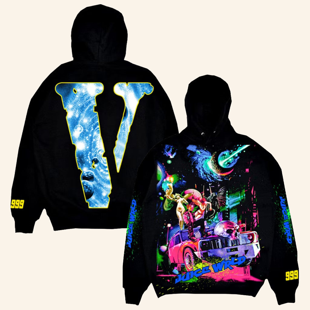 Juice WRLD Merch Juice WRLD x Vlone Cosmic Hoodie Presents For Hip Hop Lovers - Lilybirchmarket