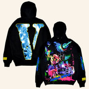 Juice WRLD Merch Juice WRLD x Vlone Cosmic Hoodie Presents For Hip Hop Lovers - Lilybirchmarket