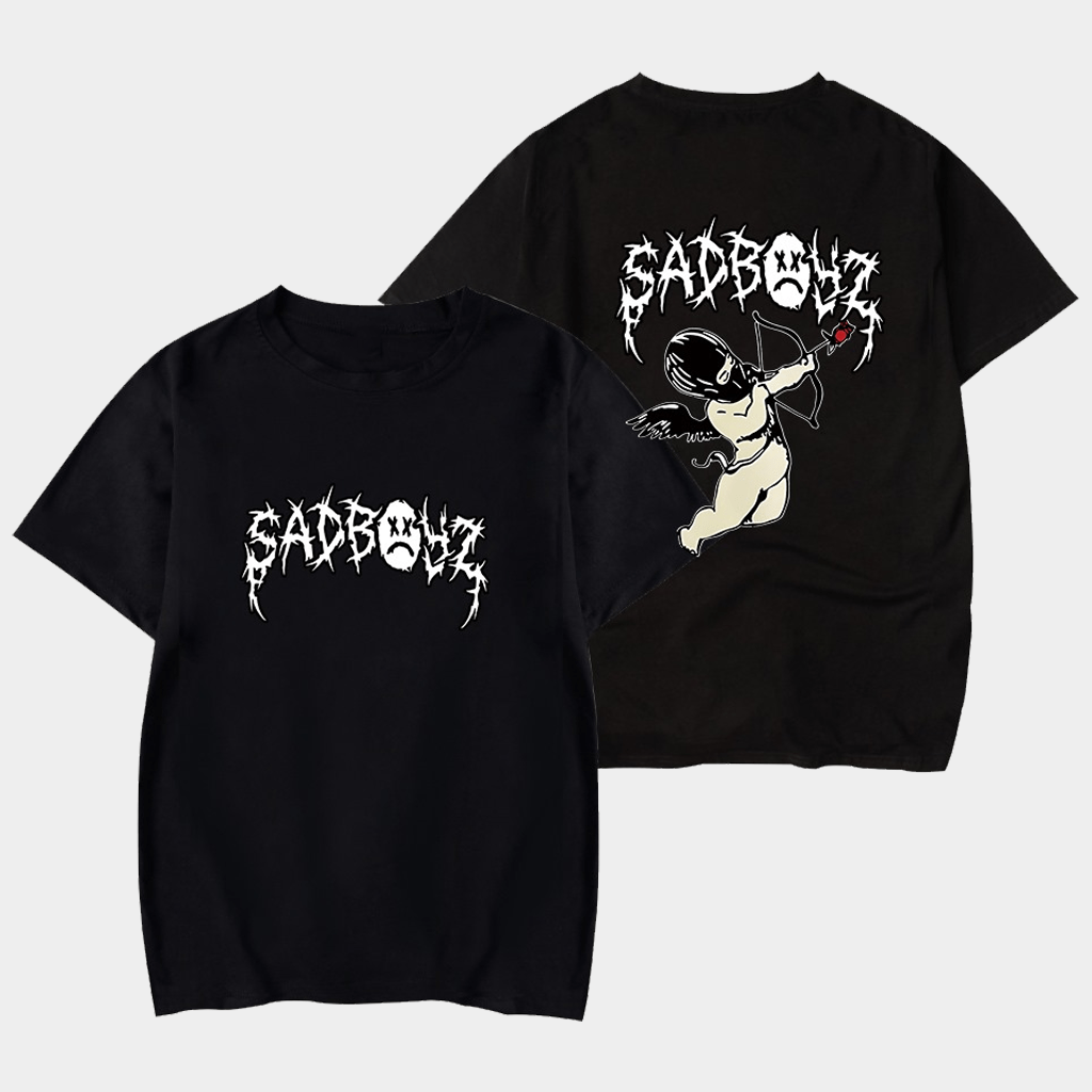 Junior H Merch Sad Boyz Fallen Angel T-Shirt Black Presents For Rap Fans - Lily Birch Market