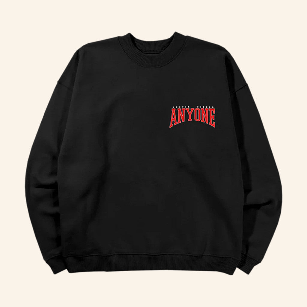 Justin Bieber Merch Anyone Crewneck Sweatshirt Birthday Presents For Boyfriend - Lilybirchmarket