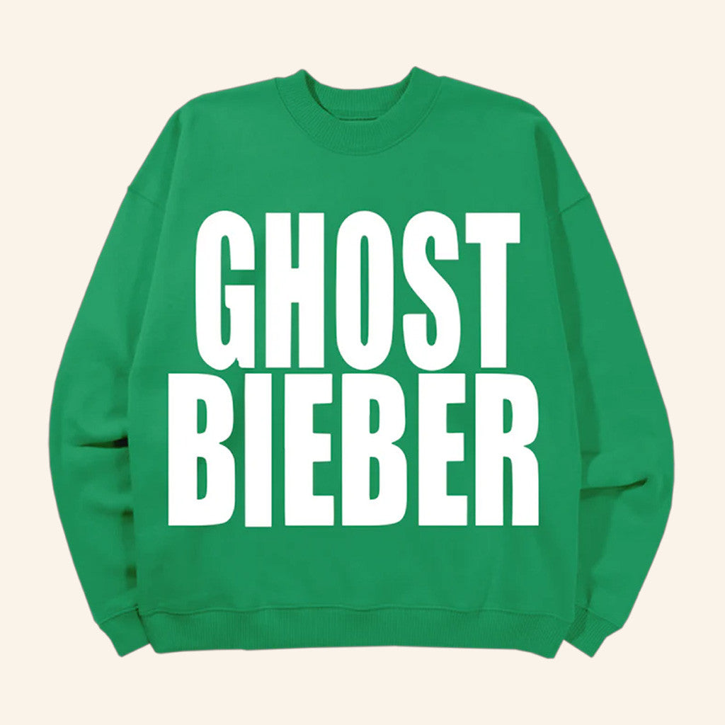Justin Bieber Merch Ghost Bieber Crewneck Sweatshirt Gifts For Friends - Lilybirchmarket