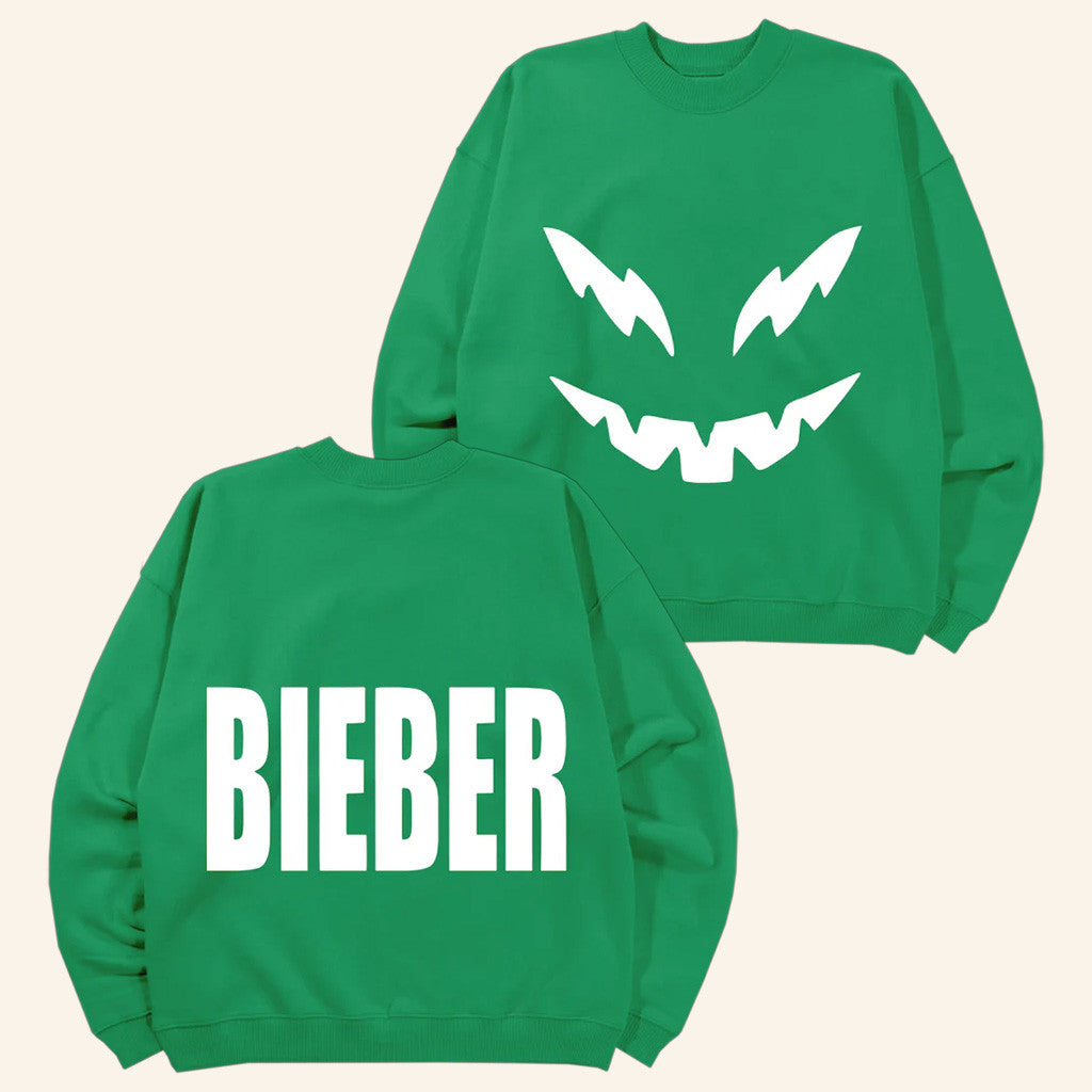 Justin Bieber Merch Jack Face Crewneck Sweatshirt Gift Ideas For Girlfriend - Lilybirchmarket