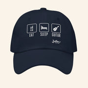 JustinGuitar Merch Embroidered Eat Sleep Guitar Baseball Hat Christmas Ideas For Boyfriend - Lilybirchmarket