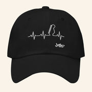 JustinGuitar Merch Embroidered Heartbeat Guitar Baseball Hat Christmas Ideas For Dad - Lilybirchmarket
