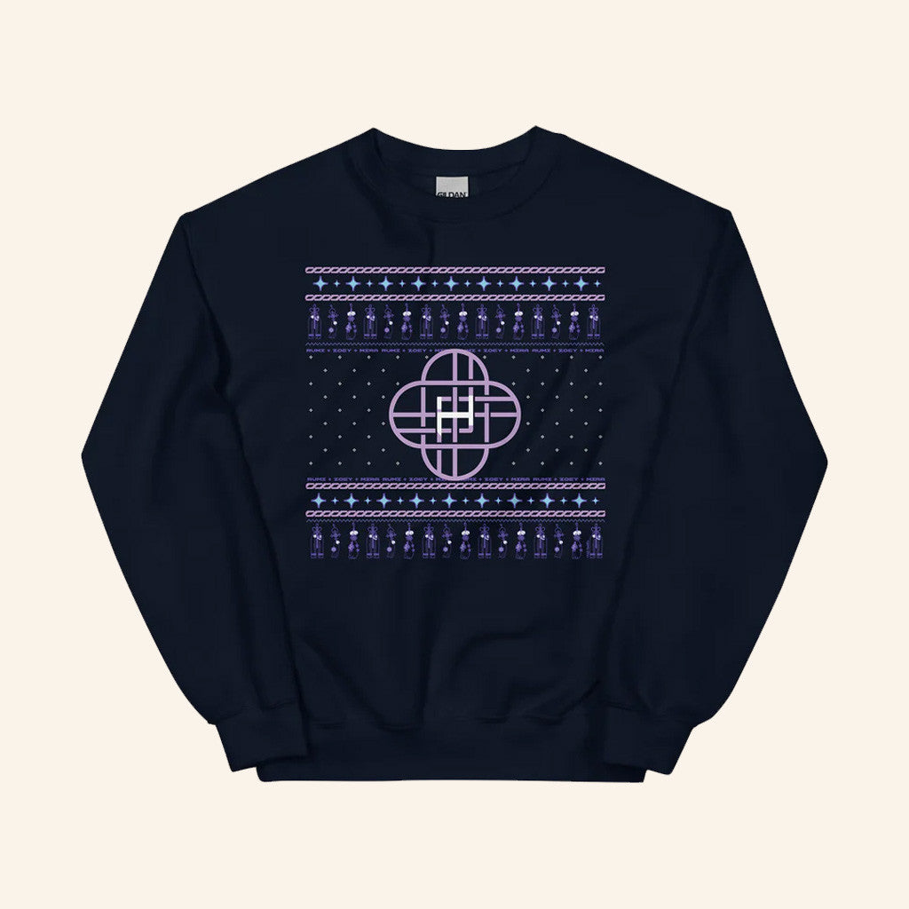 K Pop Demon Hunters Merch Holiday Crewneck Sweatshirt Christmas Gifts For Boyfriend - Lilybirchmarket